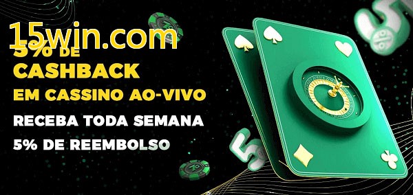 Promoções do cassino ao Vivo 15win.com